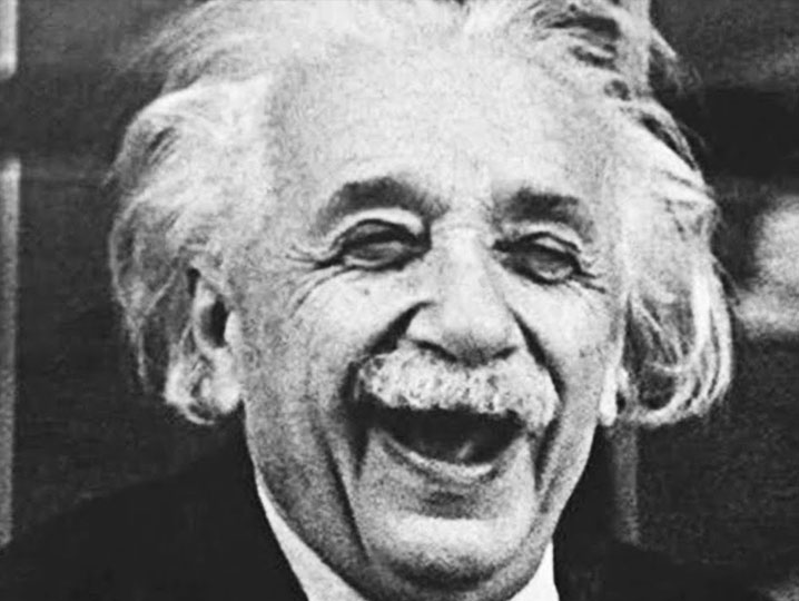 Einstein smiling