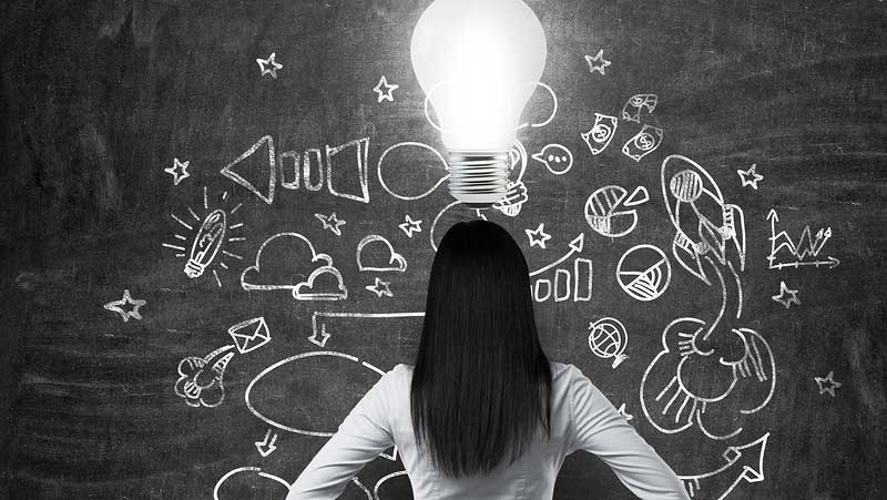 Woman with idea